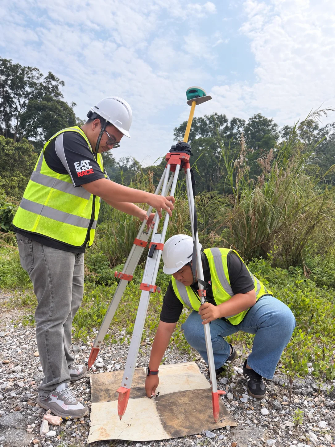 Survey setup during the Selayang LiDAR project
